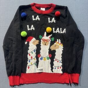 La La La Long Sleeve Christmas Sweater Unisex Sz M Pre-Owned